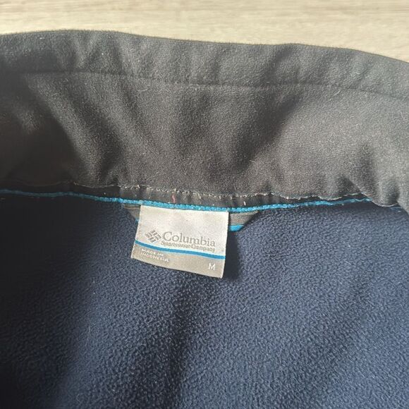 Columbia Ascender Softshell Front-zip Jacket Fleece Lined Tech M blue Used - Picture 9 of 10